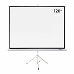 Ecran Evox 120” Fibra de Vidrio Trípode 4:3 blanco frontal