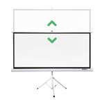Ecran Evox 120” Fibra de Vidrio Trípode 4:3 blanco frontal