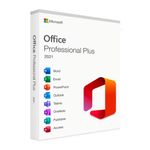Licencia Office 2021 Pro Plus Retail 1 PC Permanente frontal oblicuo