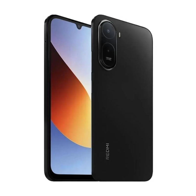 Celular Xiaomi Redmi A7 Pro 4G 128GB 4GB RAM 6000 mAh negro frontal oblicuo