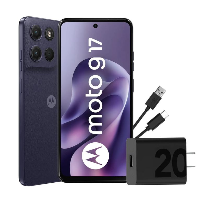 Celular Motorola G17 4G 256GB 4GB RAM cámara 50 MP 5200 mAh frontal