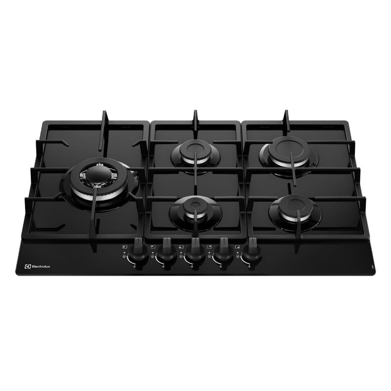 Encimera Electrolux KE5CB 5 hornillas 75 cm vidrio templado frontal