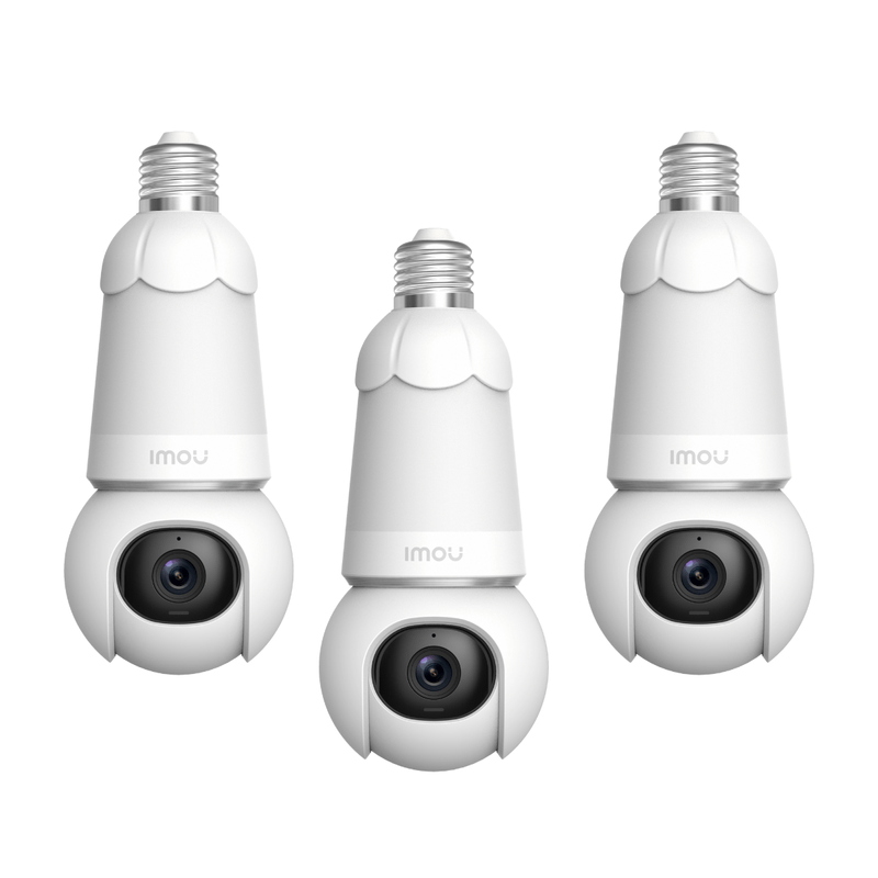 Kit 3 cámaras Imou Bulb Cam 3MP 2K Wi-Fi IP66 blanco frontal