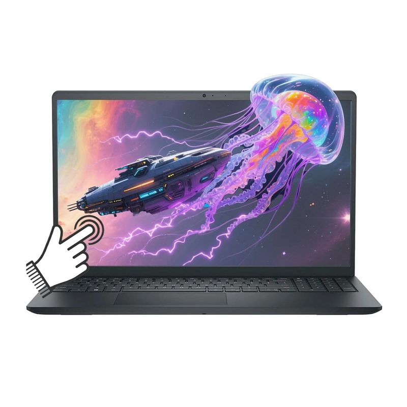 Laptop Dell LDC15250 Core i5 512GB táctil negro frontal