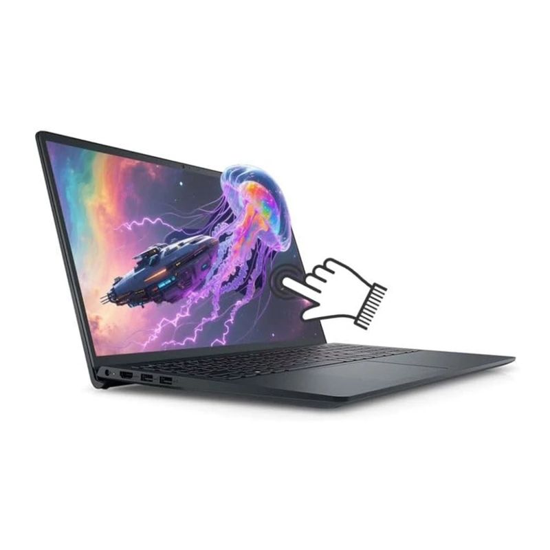 Laptop Dell LDC15250 Core i5 512GB táctil negro frontal oblicuo