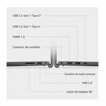 Laptop Dell LDC15250 Core i5 512GB táctil negro puerto
