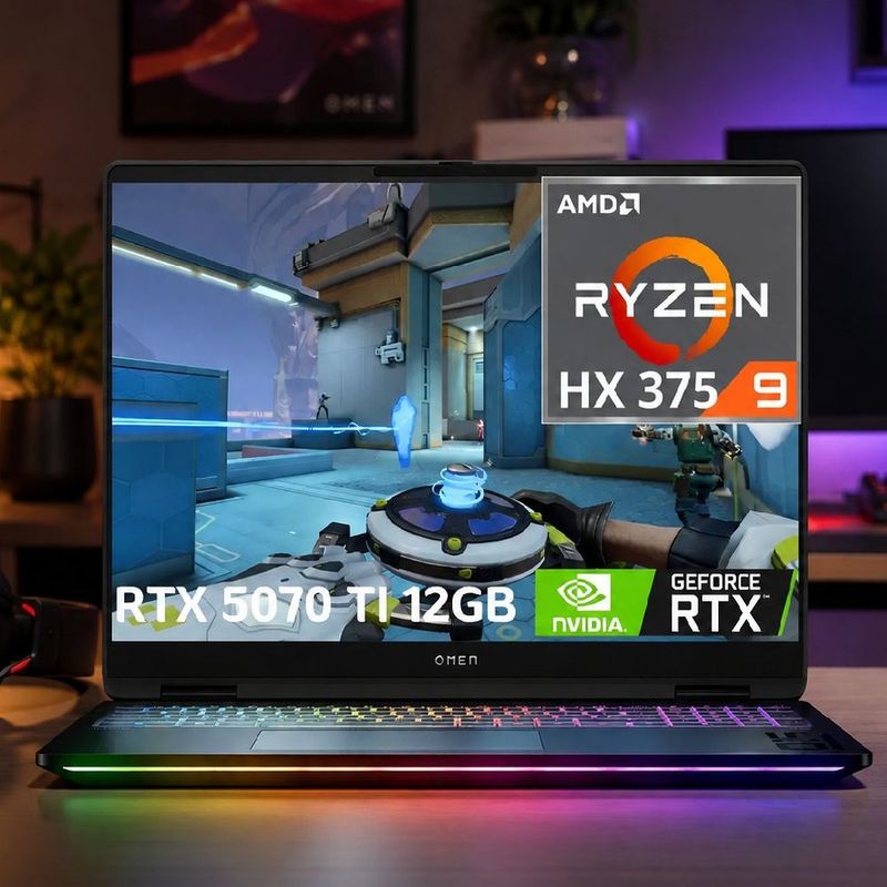 Laptop gamer HP Omen Max 16 Ryzen AI 9 RTX 5070 Ti 240 Hz calidad