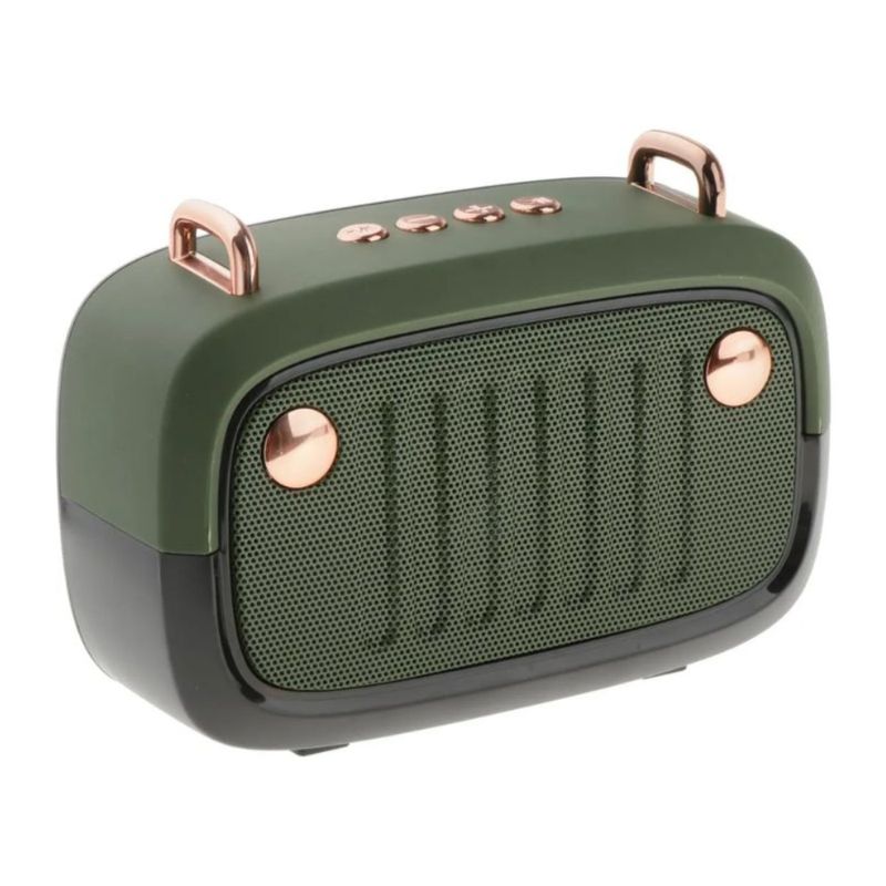 Parlante Oppo BS-32D bluetooth verde hasta 10 horas reproducción verde frontal oblicuo