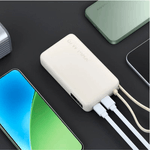 Power bank Xiaomi PB100DPW 10000 mAh 67 W cable USB-C beige conexiones