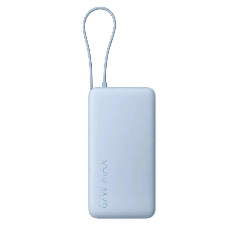 Power bank Xiaomi PB200DPW 20000 mAh 67 W cable USB-C azul dorsal