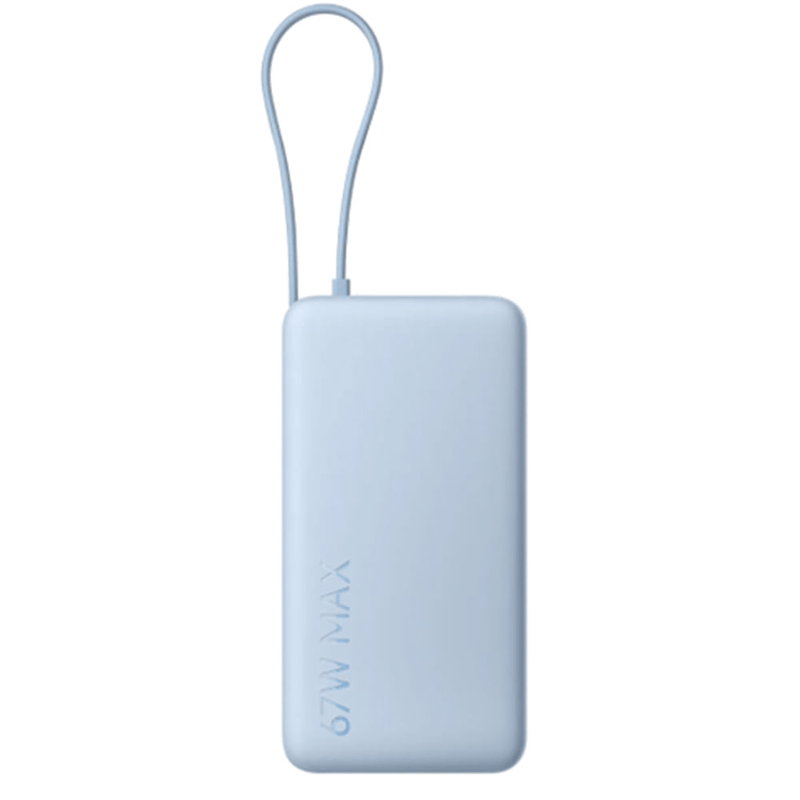 Power bank Xiaomi PB100DPW 10000 mAh 67 W cable USB-C azul frontal