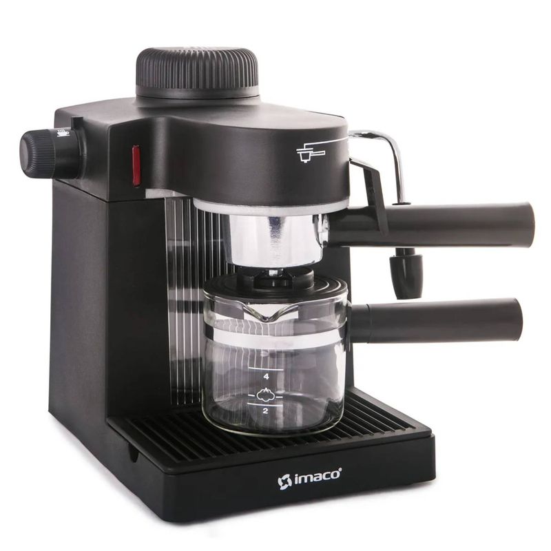 Cafetera Imaco IECM5B espresso 5 bares 4 tazas 670 W negra diagonal