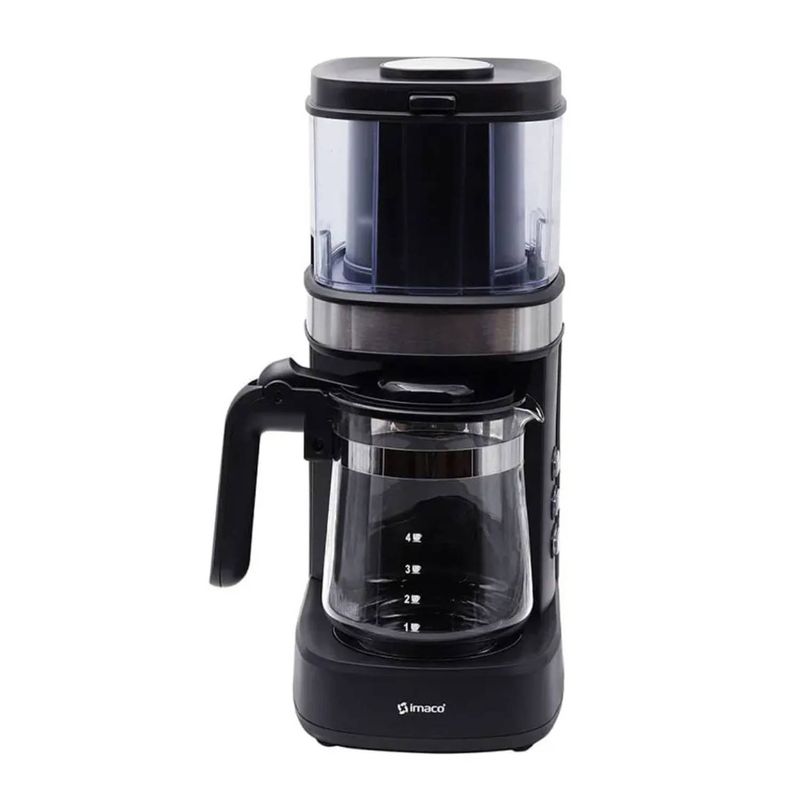 Cafetera Imaco ICMG4070 con molinillo 4 tazas 750 W negro frontal