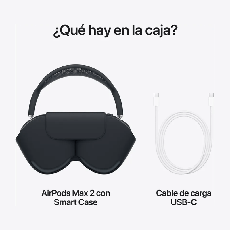 AirPods Max 2 ANC Bluetooth 5.3 USB-C Blanco Estelar contenido de caja