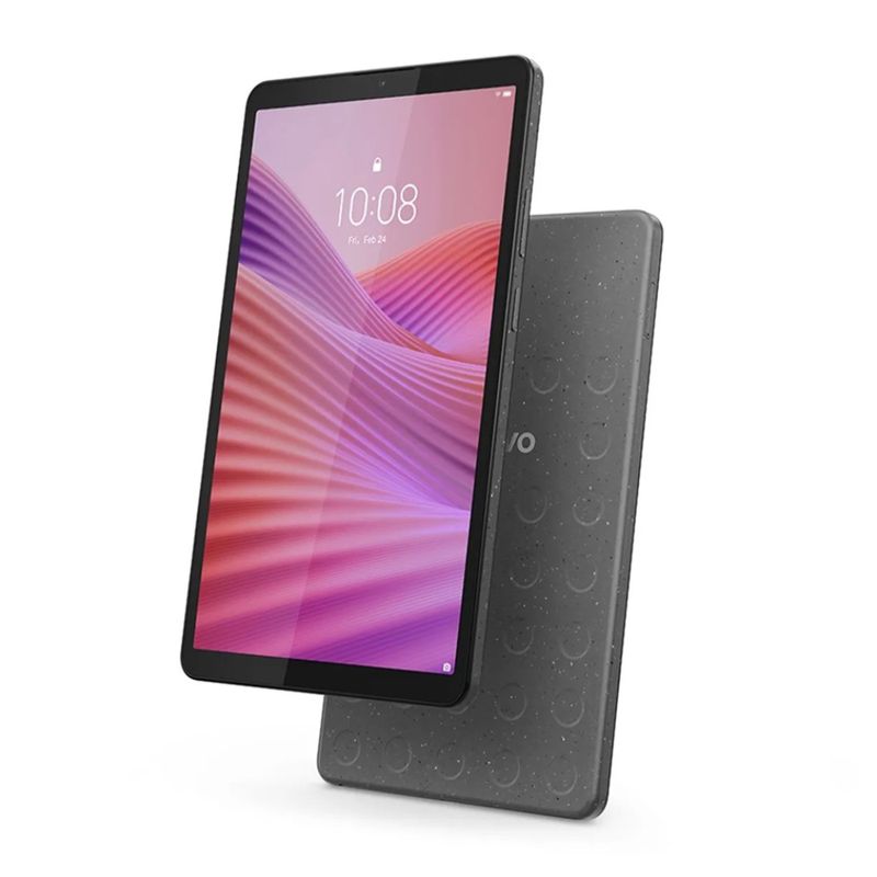 Tablet Lenovo Tab One 8.7 pulgadas 128GB Gris frontal y dorsal
