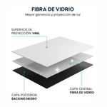 Ecran Evox eléctrico retráctil 100" 4:3 fibra de vidrio