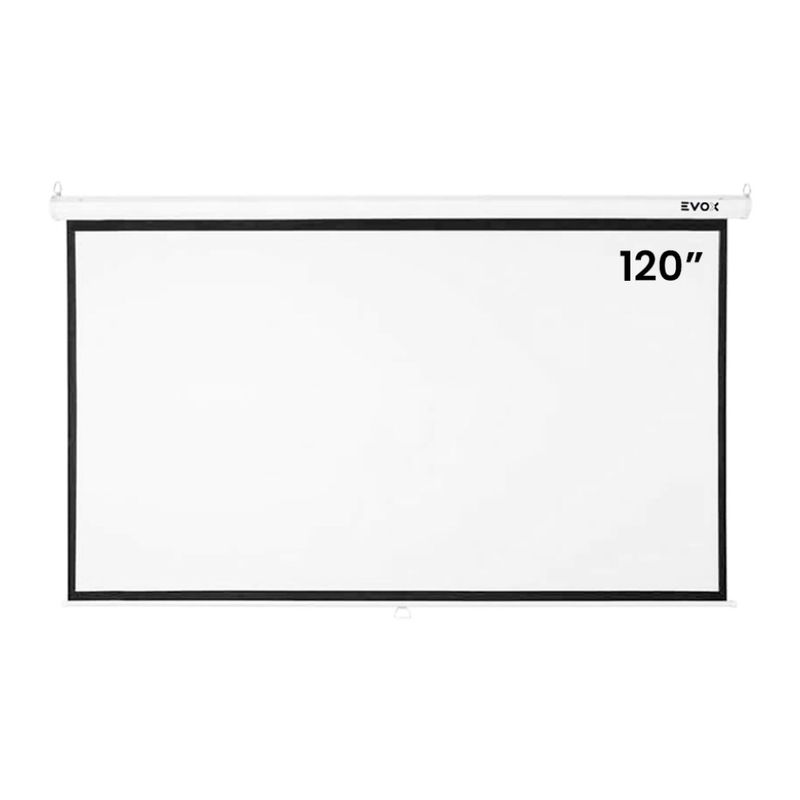 Ecran Manual Evox 120 pulgadas Formato 16:9 blanco frontal