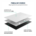 Ecran Evox manual retráctil 120" 4:3 fibra de vidrio