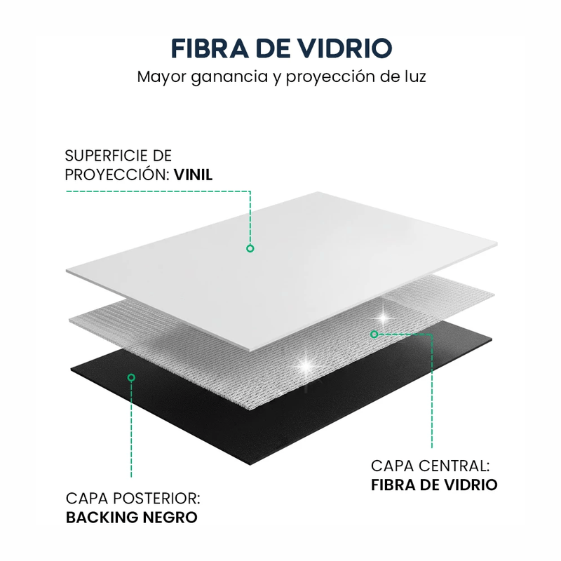 Ecran Evox manual retráctil 120" 4:3 fibra de vidrio