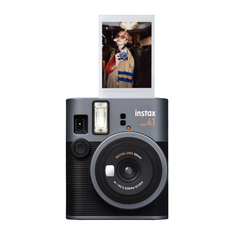 Cámara Fujifilm Instax Mini Instantánea negro frontal