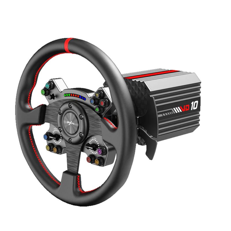 Volante PXN VD10 CS Direct Drive 10 Nm Force Feedback PC frontal