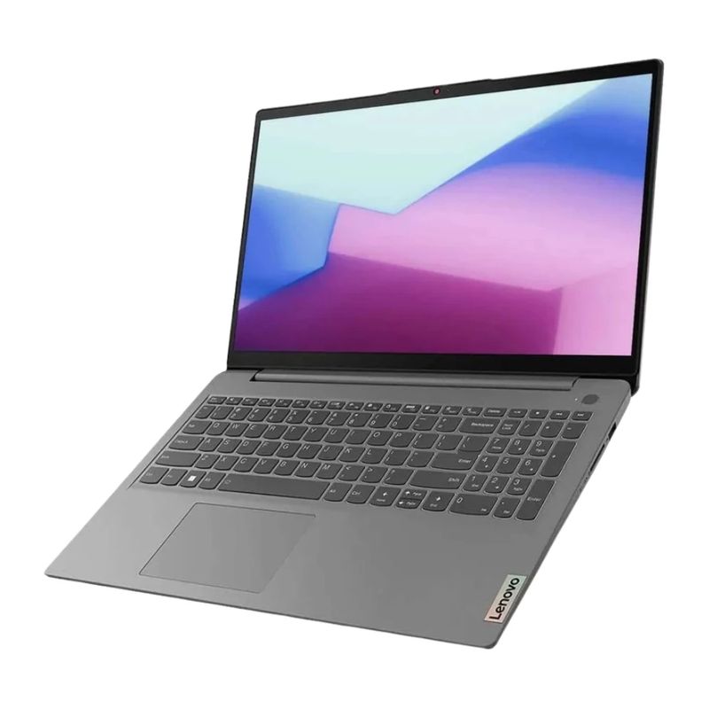 Laptop Lenovo IdeaPad 3 15IAU7 Core i7 512GB SSD táctil plateado frontal oblicuo