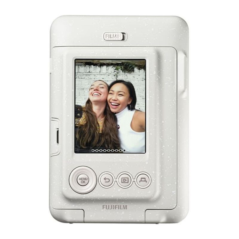 Cámara Fujifilm Instax Mini LiPlay pantalla LCD blanco dorsal