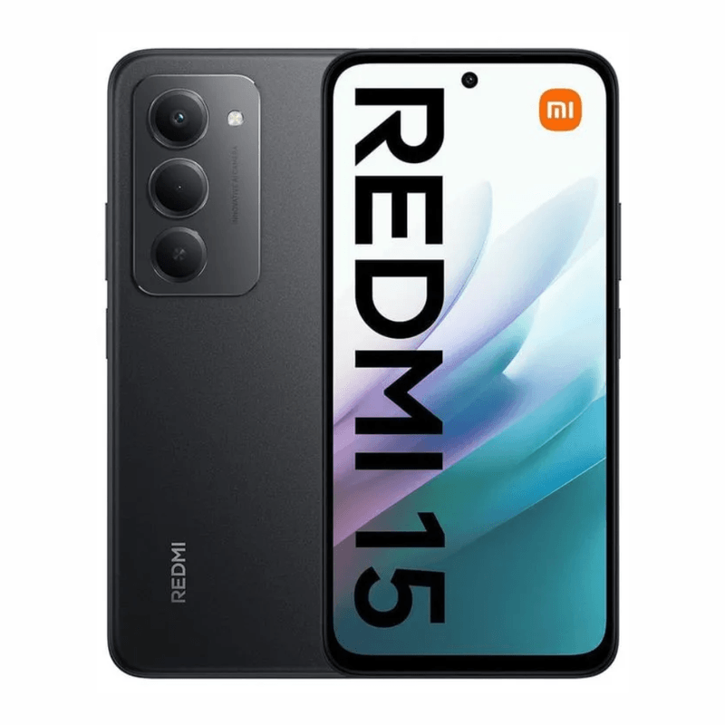 Celular Xiaomi Redmi 15 5G 256GB 8GB RAM IP64 negro frontal