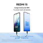 Celular Xiaomi Redmi 15 5G 256GB 8GB RAM IP64 negro puerto USB Tipo-C