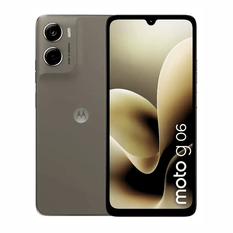 Celular Motorola Moto G06 256GB 4GB RAM cámara 50MP café frontal
