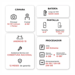 Celular Motorola Moto G06 256GB 4GB RAM cámara 50MP café detalles