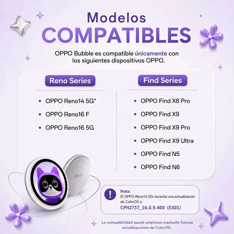 Visor inteligente Oppo Bubble 1.7" Wi-Fi, Bluetooth e IP54 dispositivos compatibles