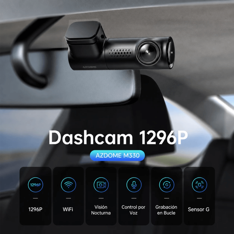 Cámara AZDOME M330 Full HD Wi-Fi visión nocturna negra resolución