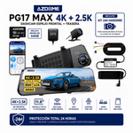 Cámara AZDOME PG17 Max espejo 4K GPS Wi-Fi negro detalles