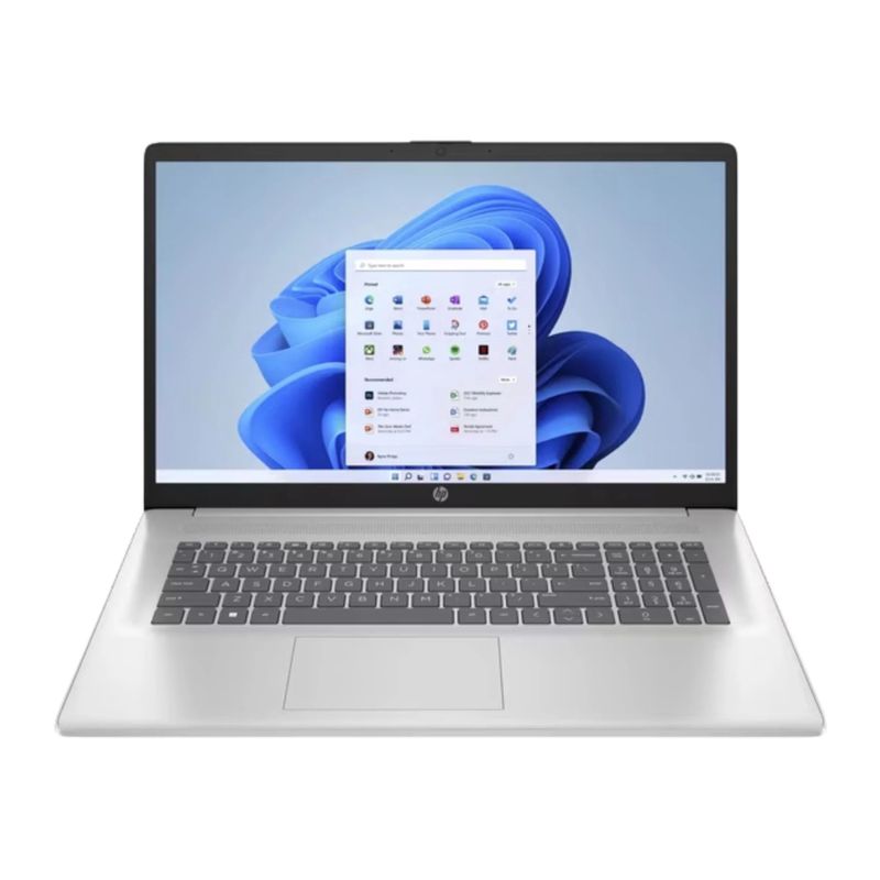 Laptop HP 17-cn4000 Core 5 512GB FHD Win 11 plateado frontal