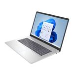 Laptop HP 17-cn4000 Core 5 512GB FHD Win 11 plateado frontal oblicuo
