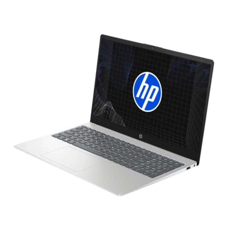 Laptop HP 15-fd0125st i5 16GB RAM 512GB SSD plateado frontal oblicuo