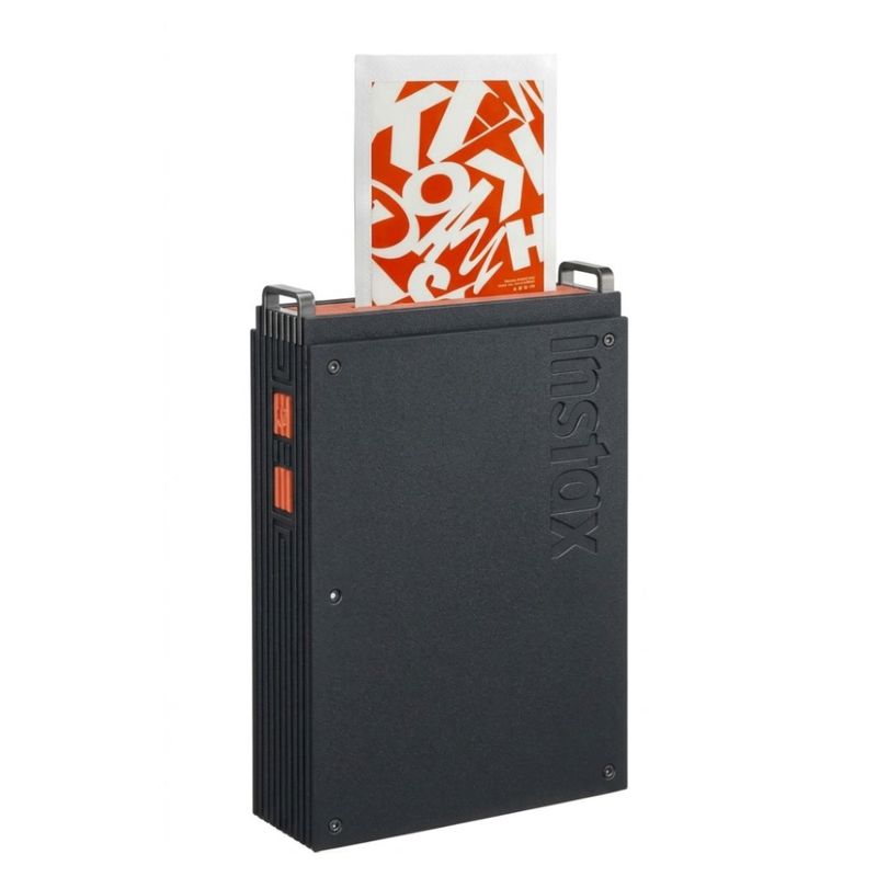 Impresora Instax Mini Link Plus Bluetooth Black & Orange frontal oblicuo