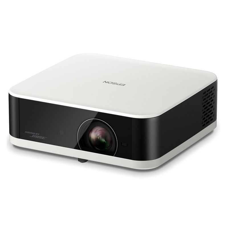 Proyector Epson EF-61 Full HD 700 lúmenes Google TV frontal oblicuo