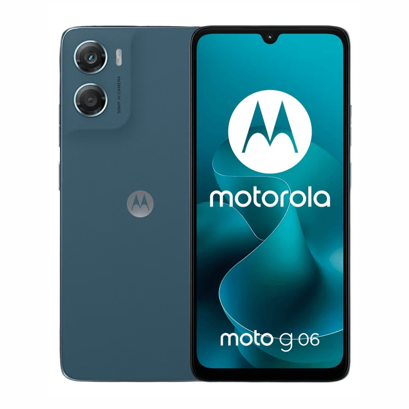 Celular Motorola Moto G06 4G 256GB 4GB RAM 50MP azul frontal