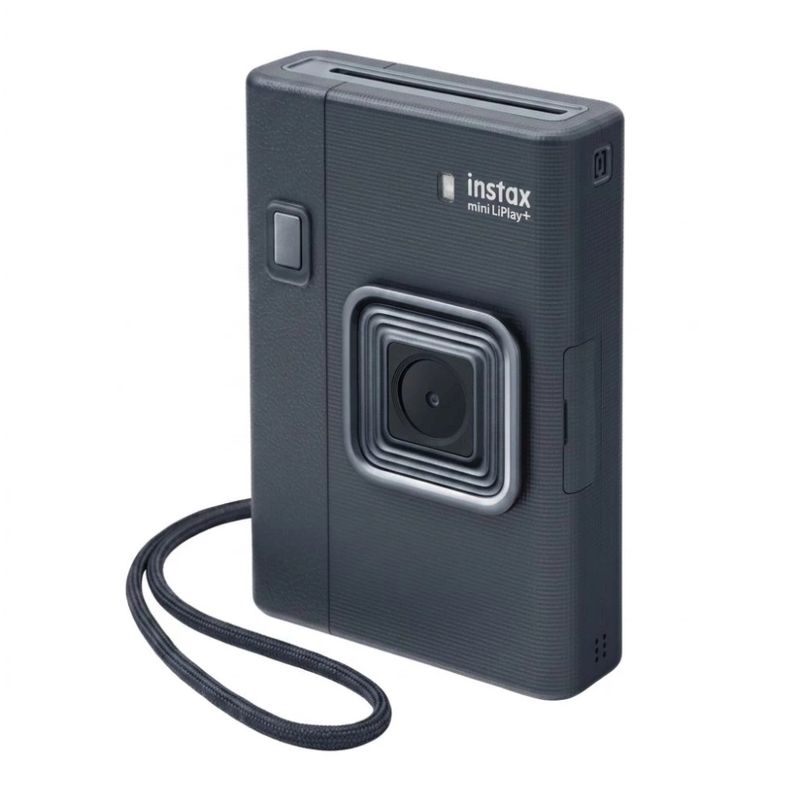 Cámara Fujifilm Instax Mini LiPlay Plus pantalla LCD Bluetooth Azul frontal oblicuo