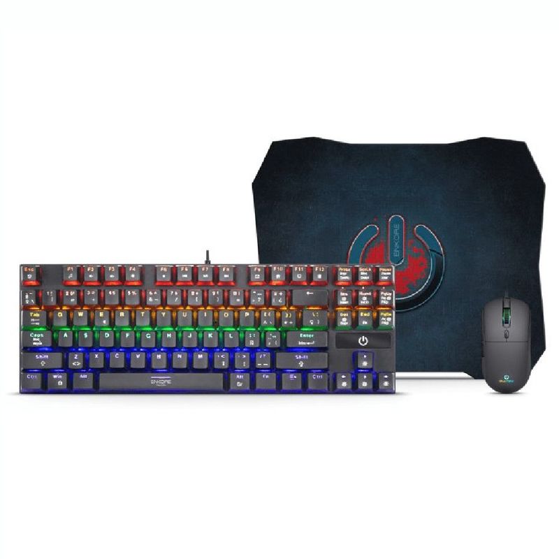 Kit gamer Enkore Falcon G2000 teclado + mouse 7200 DPI frontal