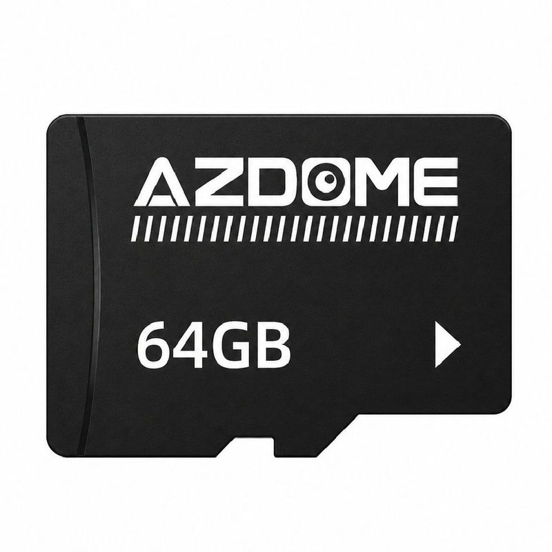 MicroSD AZDOME 64GB microSDXC U3 V30 A2 4K para Dash Cam frontal