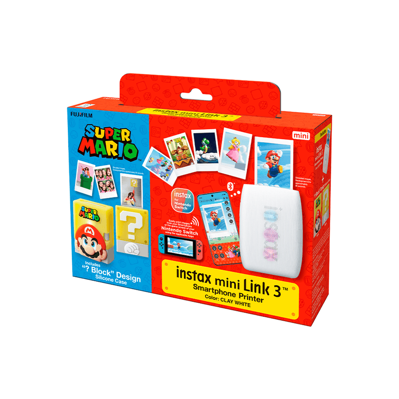 Impresora Fujifilm Instax Mini Link 3 Super Mario Bluetooth empaque