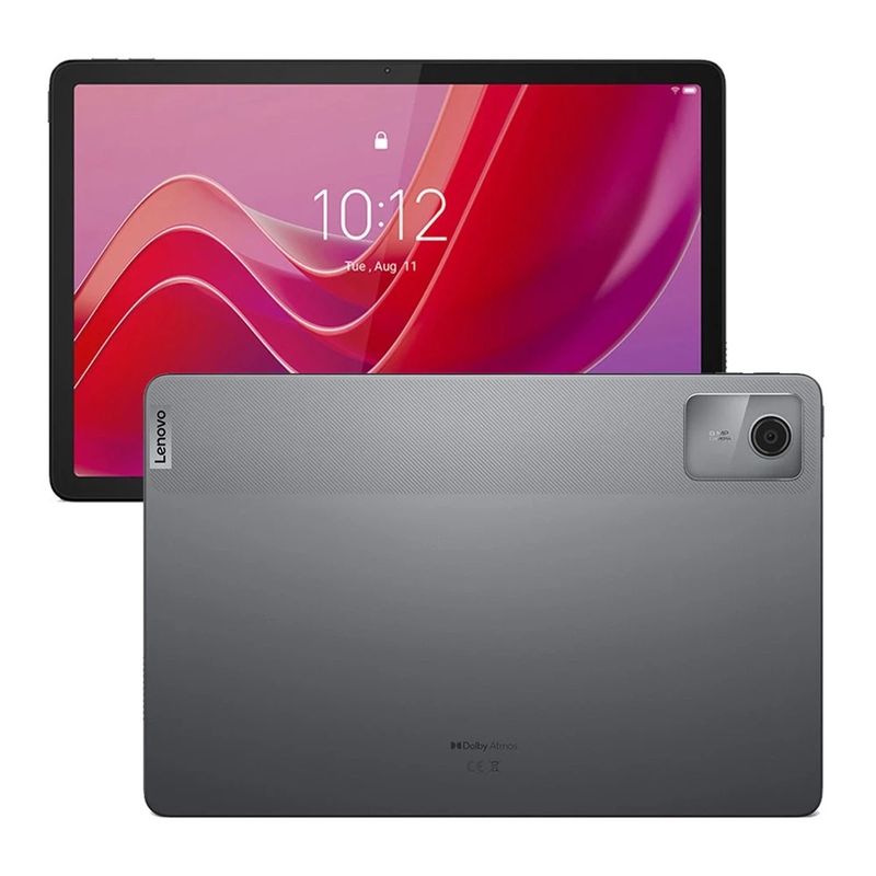 Tablet Lenovo M11 Zhaoyang K10 10.9" 128GB gris frontal y dorsal