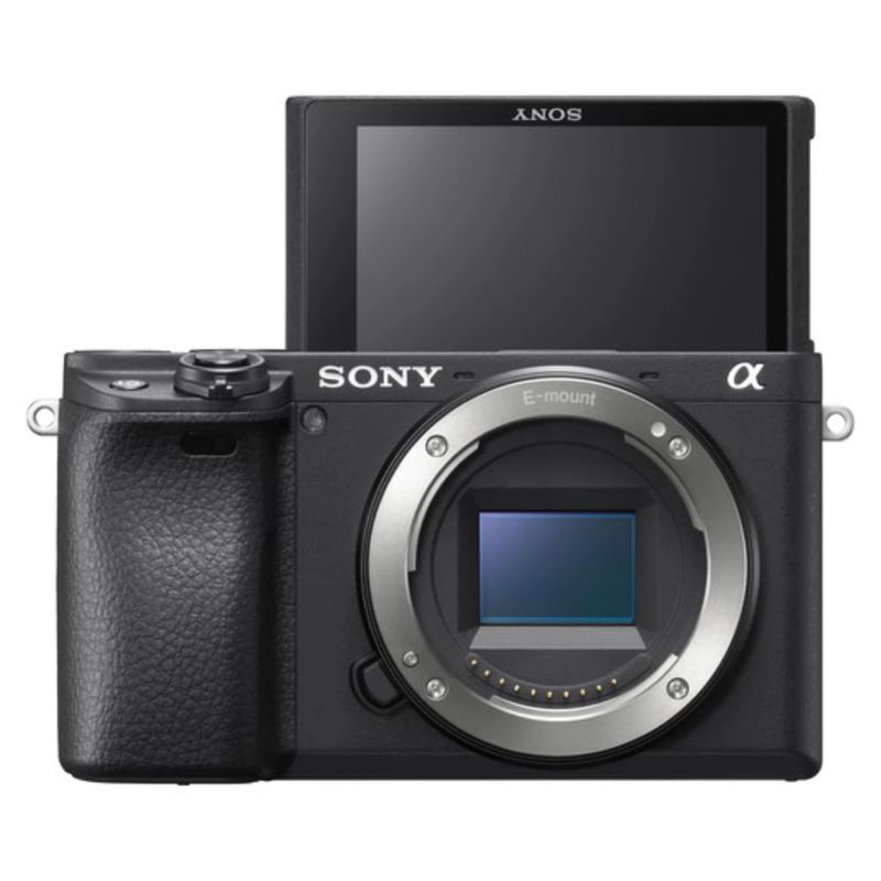 Cámara Sony Alpha a6400 24.2MP 4K 16-50mm negro frontal