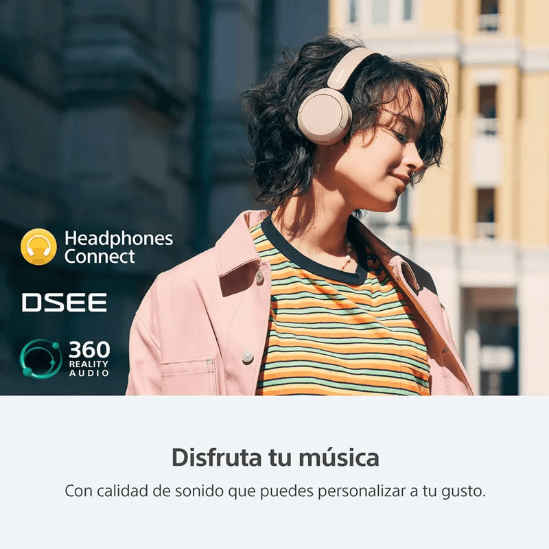 Audífonos Sony WH-CH520 Bluetooth 5.2 hasta 50 h blanco perfil on ear