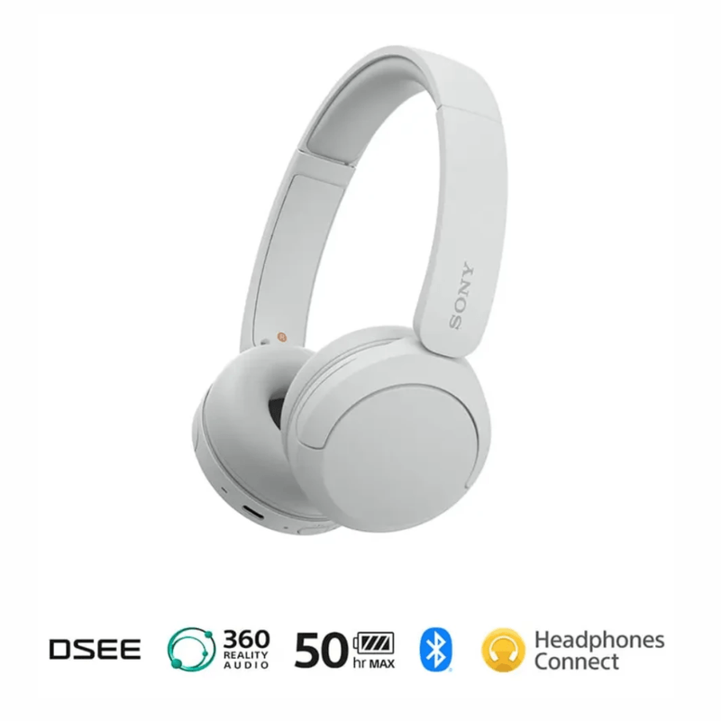 Audífonos Sony WH-CH520 Bluetooth 5.2 hasta 50 h blanco características