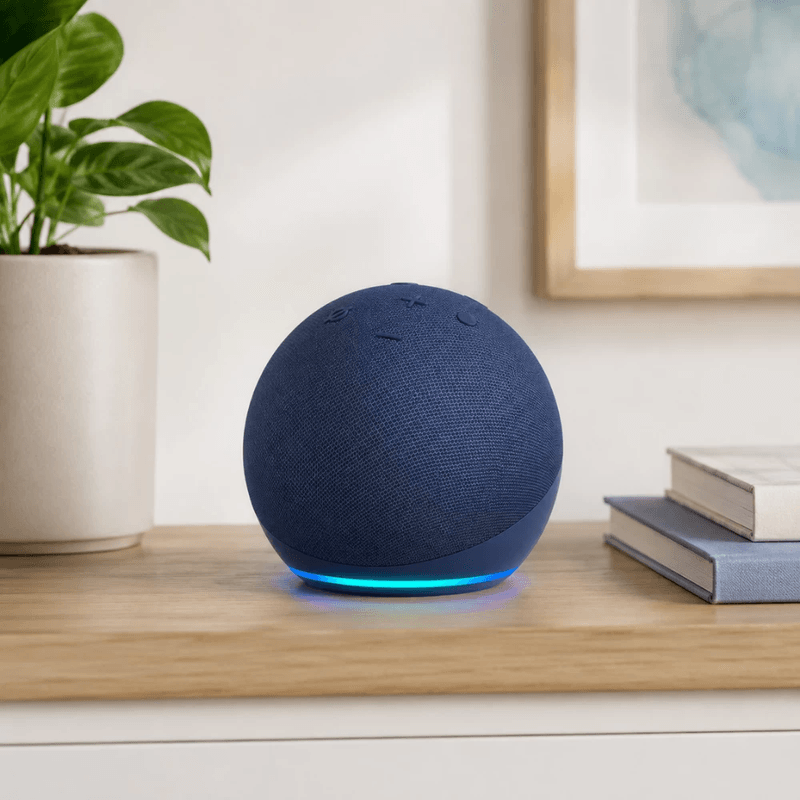 Echo Dot Amazon 5 gen Alexa Wi-Fi Bluetooth azul uso