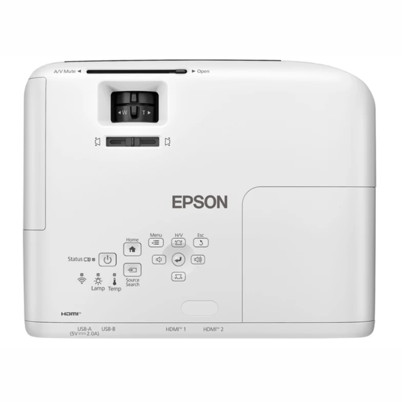 Proyector Epson PowerLite W55+ WXGA 4000 lm 320" blanco controles